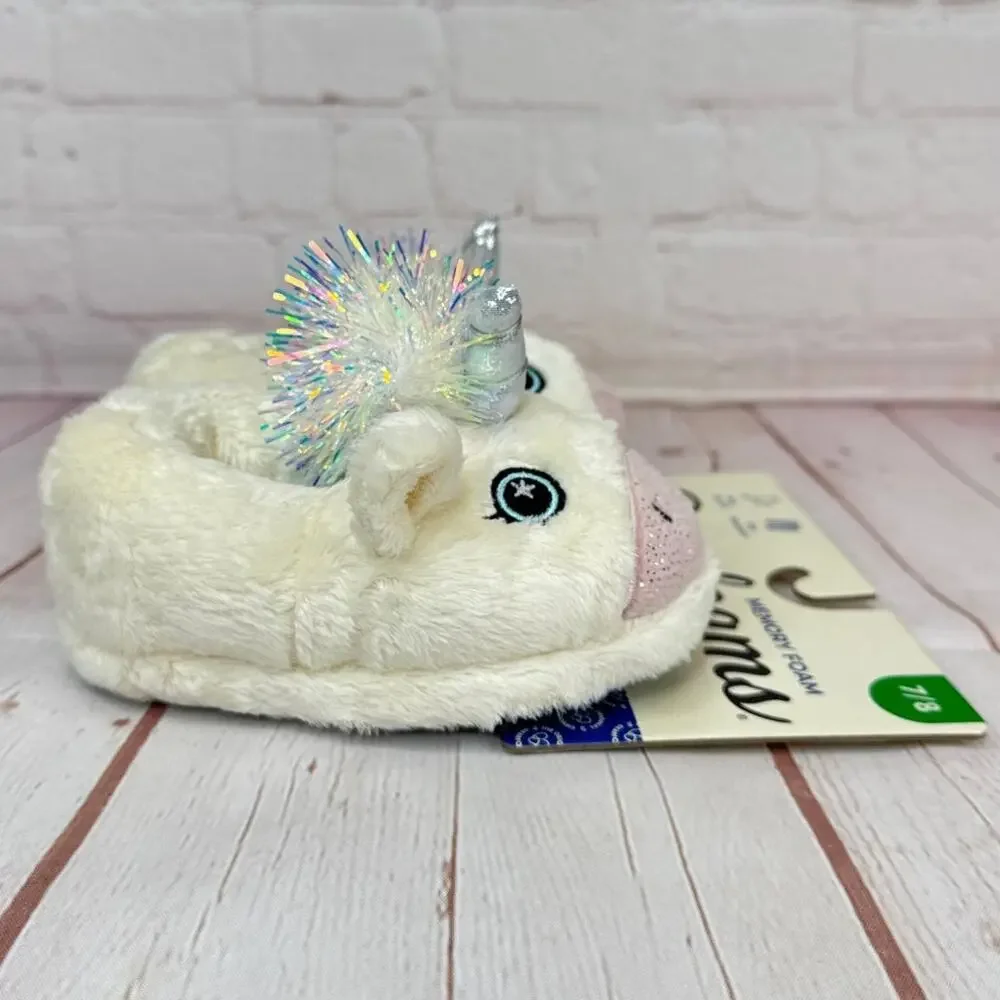 NWT Dearfoams Emery Critter Closed Back Slippers Toddlers Size 7/8‎
